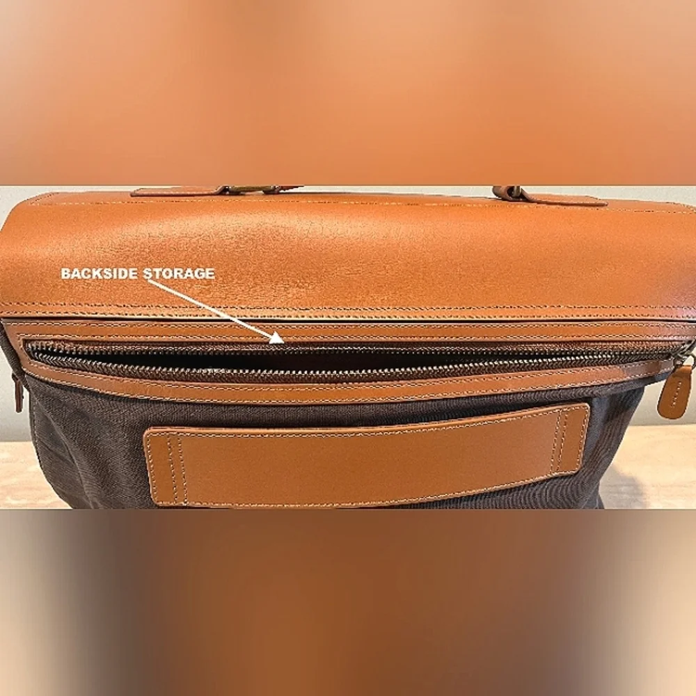 Mark & Graham Beckett Waxed Canvas & Leather Messenger Bag NWOT